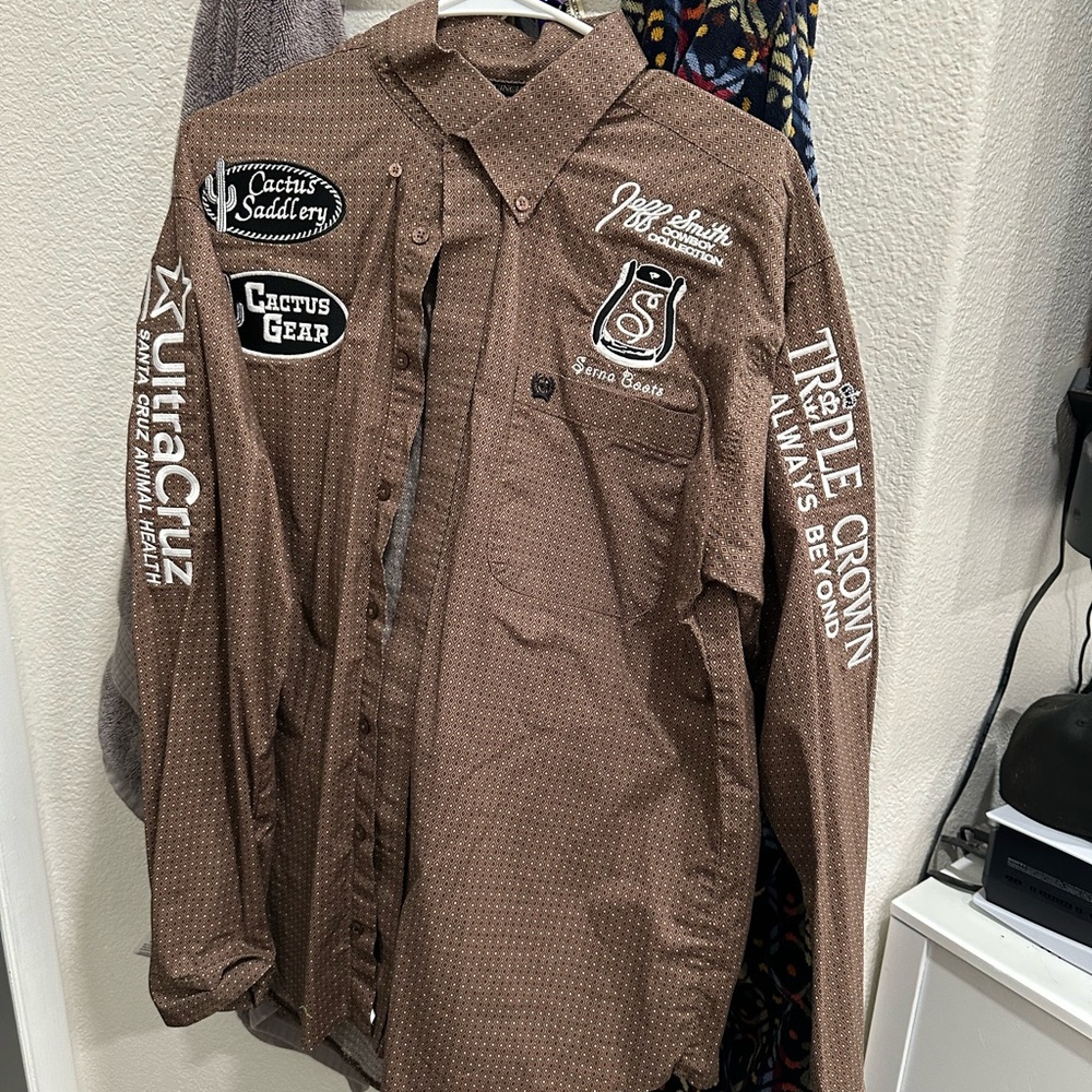 Cinch Brown Casual Button Down Shirt